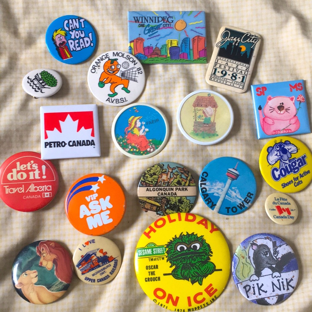 Bundle of 19 vintage Canadian pins